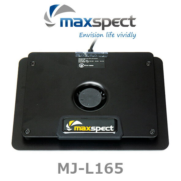 maxspect MJ-L165 LED ＊Blueエディションではありません。 対象水槽サイズ：30〜60cm 筐体寸法：222×176×32mm 定格出力：65w ハイパーレッド×6、グリーン×6、ブルー×6、ウォームホワイト×6、シアンブルー×6 ディープブルー×6、UV390nm×2、バイオレット410nm×2、 ロイヤルブルー×2 クールホワイト×2が配置されています。 付属品：本体、電源アダプター、アーム ＊吊り下げ部品は付属していません。 検索キーワード：maxspect、REDSEA、水槽、サンゴ、LEDmaxspectMJ-L165【当店オススメ】 maxspectのLED照明 1