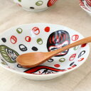 開運だるまの肉じゃが中鉢 17cm 日本製 美濃焼 毎日の生活に取り入れて 浅鉢 中鉢 刺し身皿 ボール サラダボウル