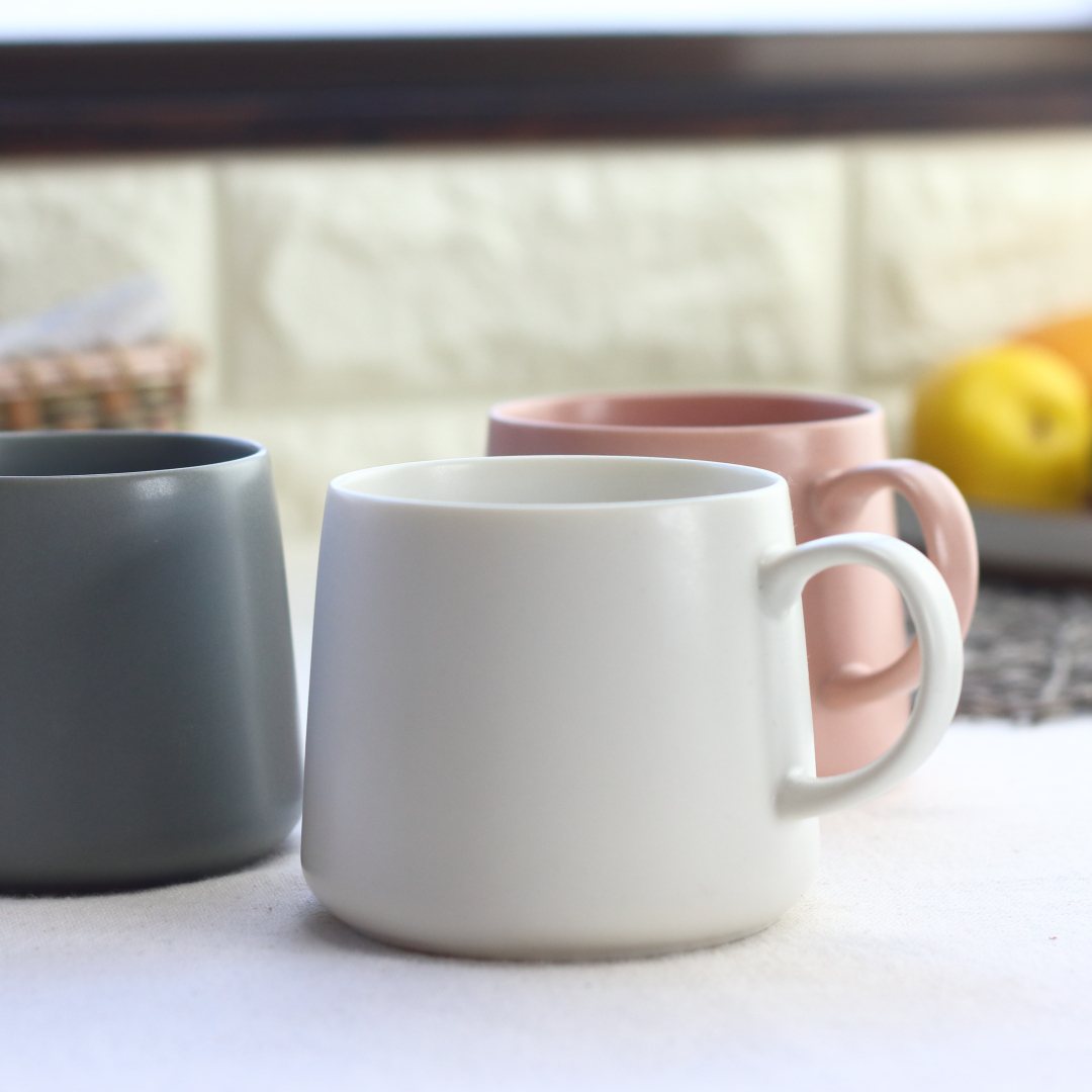 Rakuten - マリーン マグカップ 日本製 美濃焼 日本製 瀬戸焼 350ml ピンク グレー ホワイト マット マグ マグカップ オフィス コーヒーカップ コーヒー 紅茶 お茶 ホット アイス 喫茶店