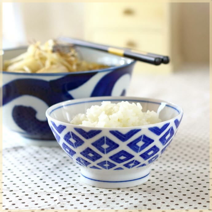 升目 飯碗 ご飯茶碗 お茶碗 茶碗 和風デザイン 便利 白磁 藍染食器 国産 美濃焼 訳あり