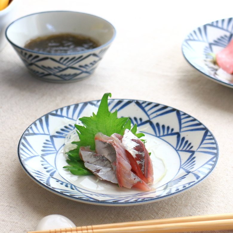 網曳 5寸 取り皿 16cm 反型5.0皿 丸皿 小皿 取り分け皿 中皿 プレート 丸 白 青 食器 和 和食器 洋食器 カフェ 器 皿 陶器 磁器 シンプル ...