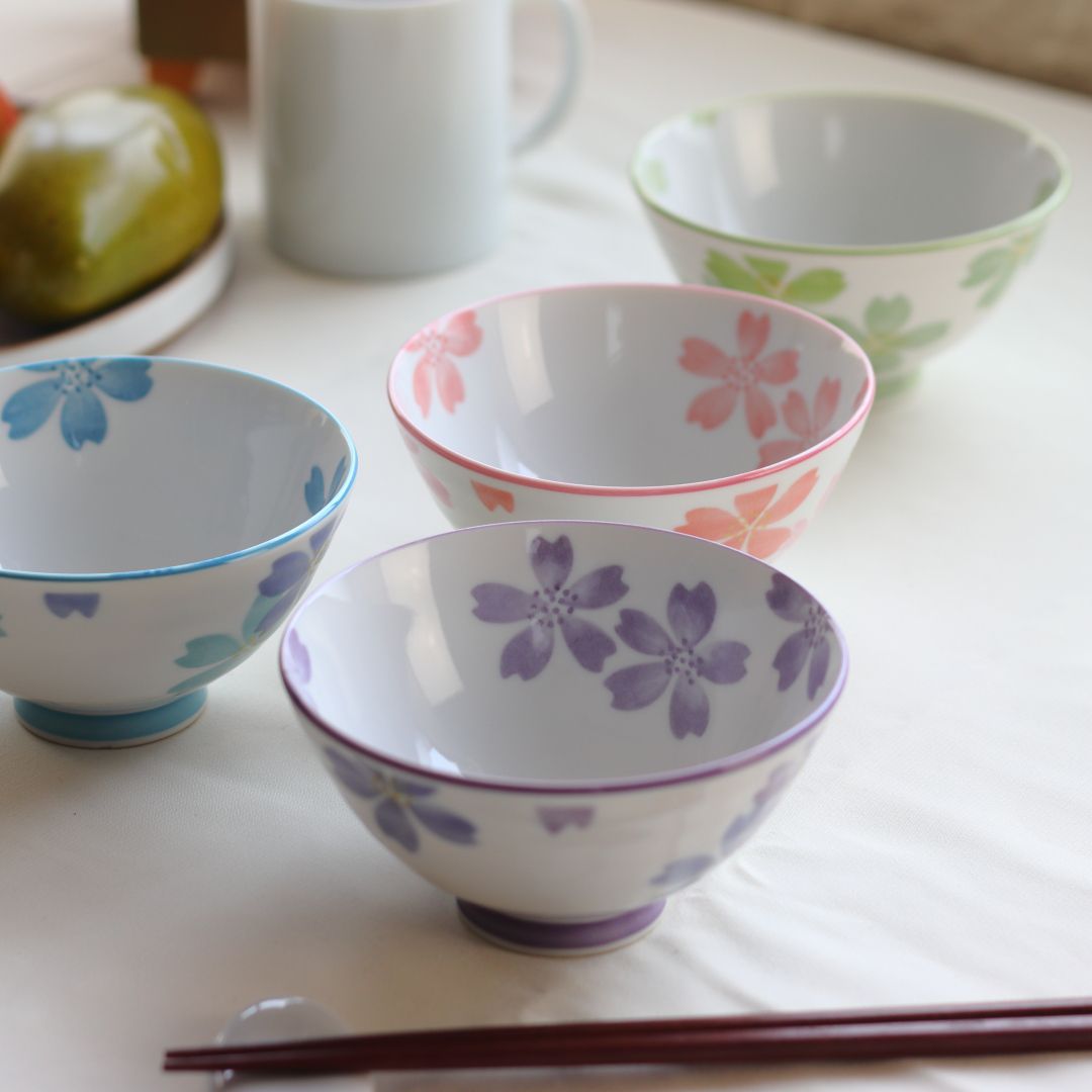 美濃焼お茶碗 花 日本製 美濃焼 飯碗 ご飯 お椀 ご飯茶碗 茶わん ちゃわん ライス お茶碗 和食器 表示在庫限り 食器 うつわ 器 皿 お皿 陶器 陶器製 ...