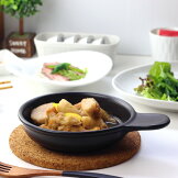 取っ手付きのカフェのグラタン皿16cm日本製美濃焼耐熱皿グラタンボウルグラタンラザニアドリアミネストローネカレースープカレーボウルスープカレー器シチューボウル