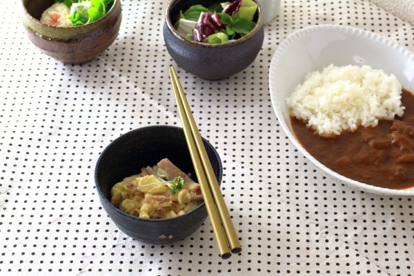 美濃焼3.5寸小鉢 黒マット釉 小碗 小器 煮物碗 鉢 サラダ鉢 和モダン 和食器 定番商品 国産 美濃焼 訳あり