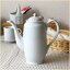 のっぽのシンプルティーポット ホーローではよく見かけるあの形 北欧 白い陶器 紅茶 ティーバック 2〜3人用サイズ 国産 瀬戸焼 訳あり