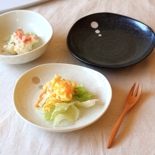 ドット 5寸取り皿 カフェ風コーディネイトにGOOD 取り分け皿 中皿 プレート 和食器 国産 美濃焼 訳あり