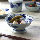 藍染ぶどう 高台デザート鉢 12cm 日本製 美濃焼 デザート鉢 高台 脚付き ボウル ボール 中鉢 鉢 小付け サラダ鉢 肉じゃが鉢 煮物鉢 奴鉢 おつまみ アイスカップ 青 青い器 食器