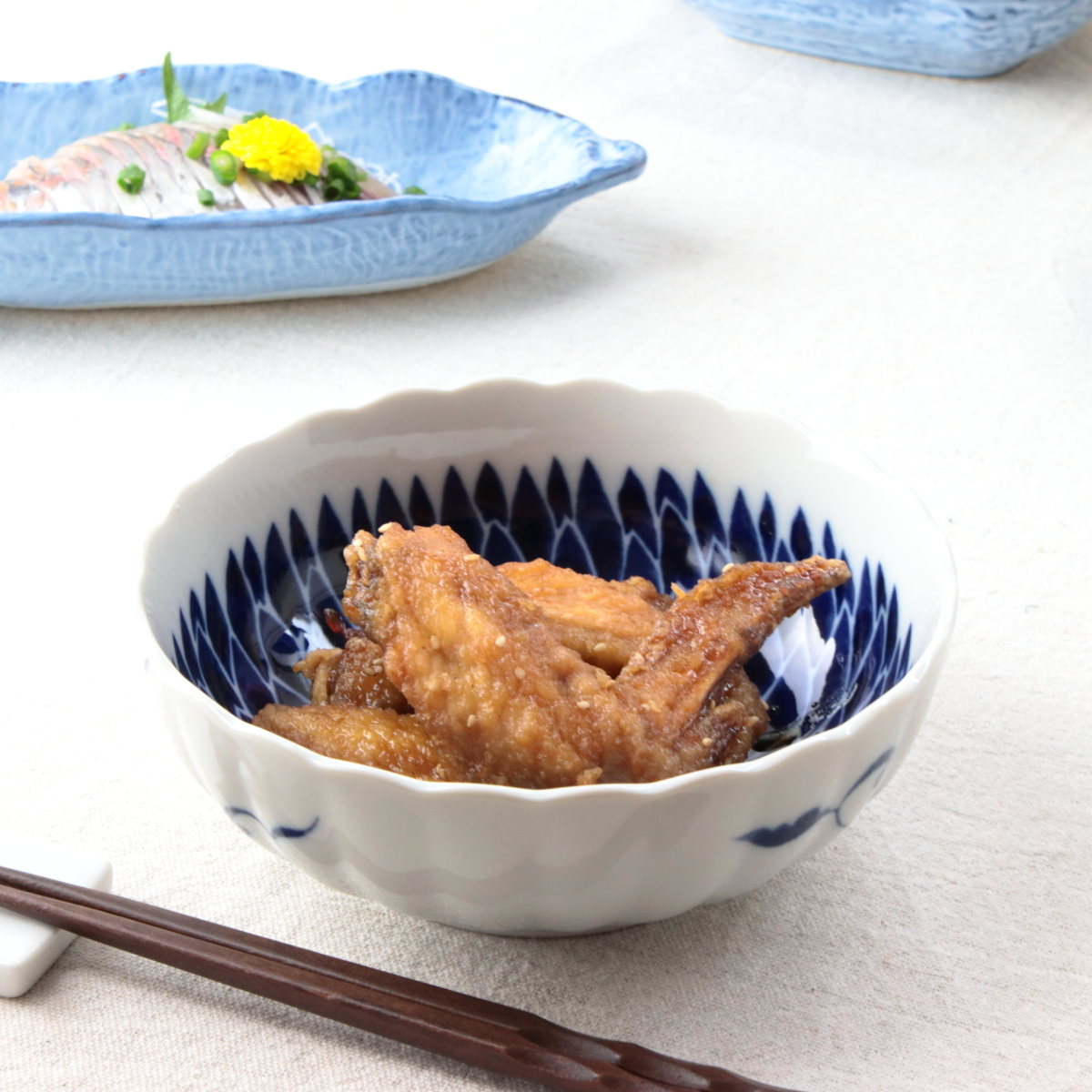 千重菊 5.5寸中鉢 16.7cm 日本製 美濃焼 55鉢 中鉢 中皿 肉じゃが鉢 煮物鉢 鉢 ボウル ボール サラダボウル スープ シチュー ロールキャベツ ...