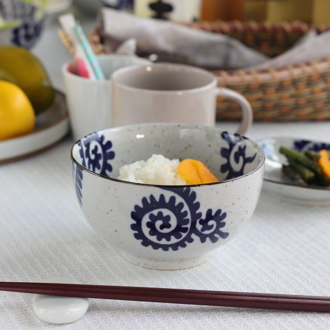 筆たこ唐草 小丼 13cm 日本製 美濃焼 