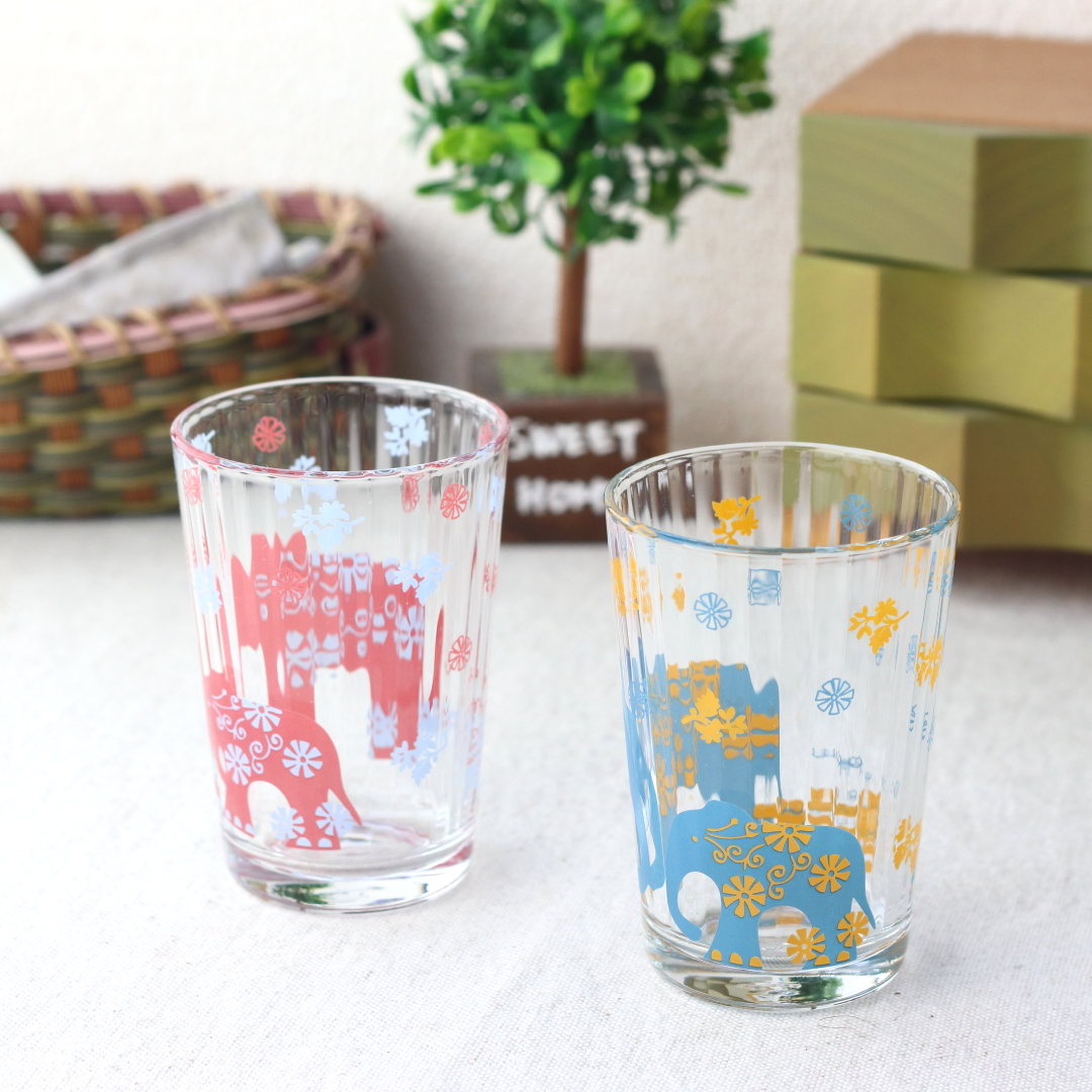 エレファン ストライプタンブラー 200ml ガラス ガラス製 カップ コップ 冷茶 国産 アイスコーヒー 麦茶 ロックグラス 冷酒グラス ロックカップ タンブ...