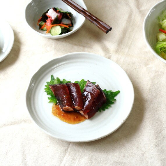 粉引釉 21.5cmディナープレート どんな料理にも合わせられます パスタ皿 丸皿 和洋食 メインディッシュ 食器 国産 美濃焼 訳あり