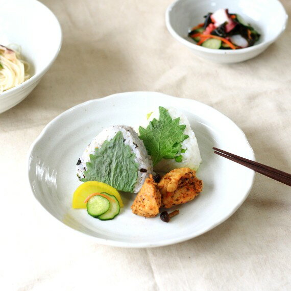 粉引釉 22cmマルチボール どんな料理にも合わせられます シェフサラダボール シチュー皿 和洋食 パスタ皿 たっぷり麺鉢 国産 美濃焼 訳あり