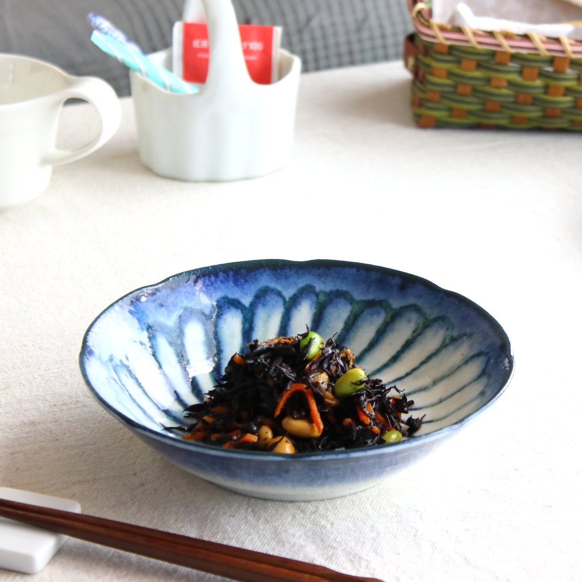 令和粉引 華 煮物鉢 17cm 日本製 美濃