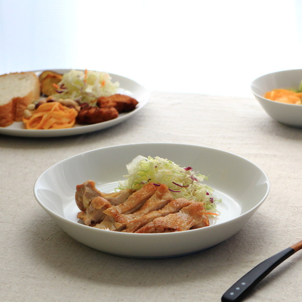 スタイルホワイト パスタボウル 22cm 国産 美濃焼 8”スープ 大鉢 中鉢 丸皿 パスタ カレー ワンプレート スープ シチュー 炒めもの皿 オムライス 煮...