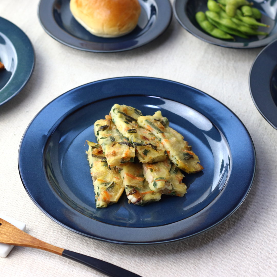 北欧ブルー メインディッシュ 23.5cm 日本製 美濃焼 9インチミート プレート ラウンド 丸皿 大皿 ディナープレート メイン皿 パスタ皿 サラダ フレン...