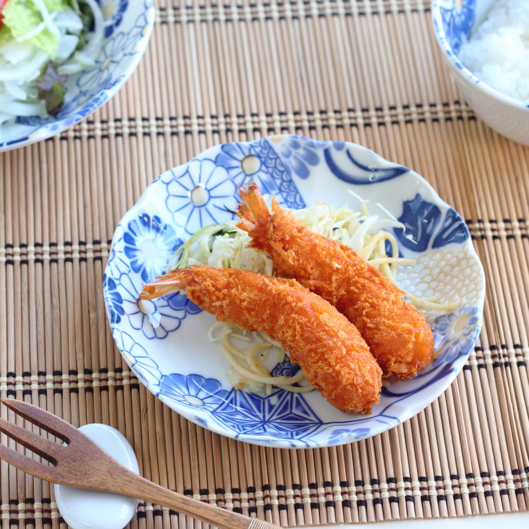 藍祥瑞 小皿 16cm 日本製 美濃焼 5.0寸皿 小皿 中皿 丸皿 平皿 取り皿 取り分け皿 ケーキ皿 パーティー皿 定食皿 小付け プレート 青 ブルー 人...