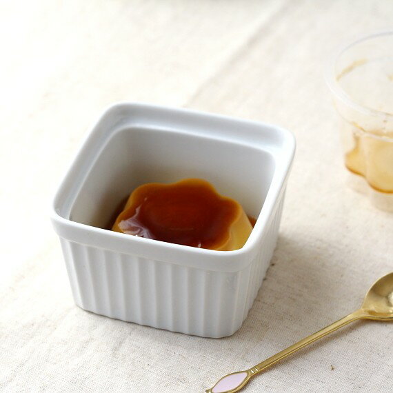 スクエアココットボール 8.5cm 小付や付け出しに 白い食器 小鉢 小付け 付け出し スタッキング 洋食器 スフレ オーブンOK 国産 美濃焼 訳あり