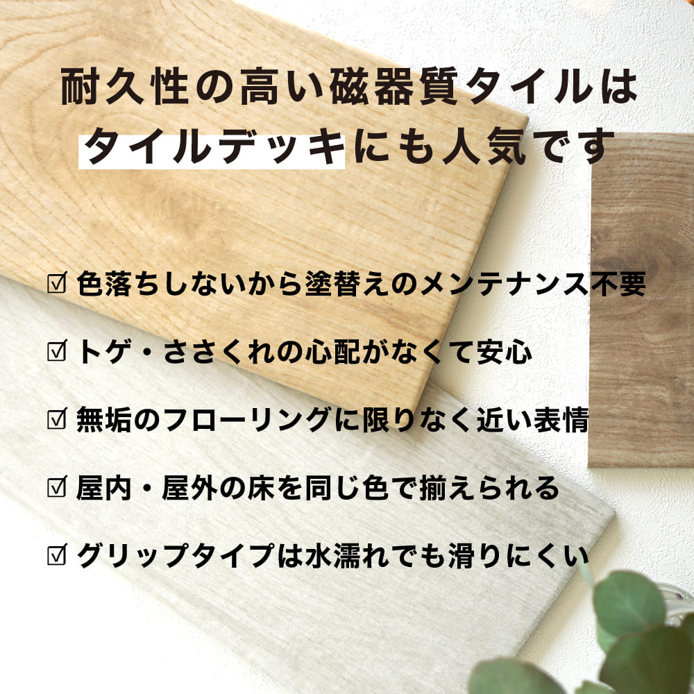 フロアタイル磁器質タイル木目タイル床タイル外床内床グリップマットおしゃれイタ...