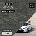 駐車場タイル 舗石タイル 厚物 18mm厚 重歩行対応 大判 595×295mm ブラック 黒色 天然石調 クォーツサイト おしゃれ モダン 高級感 外構 エク...