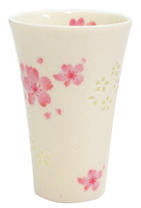 桜の透かし彫りが浮かぶ♪華あかりフリーカップ