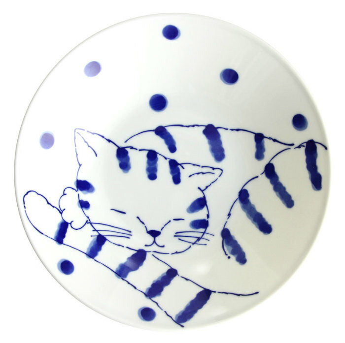 猫食器 仲良し猫 とら猫くん深皿 （単品）【にゃん屋】