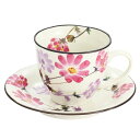 花さとコーヒー碗皿 コスモス