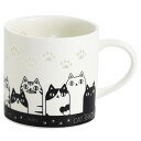 蛍彫りマグカップ 猫3兄弟 背伸び【にゃん屋】