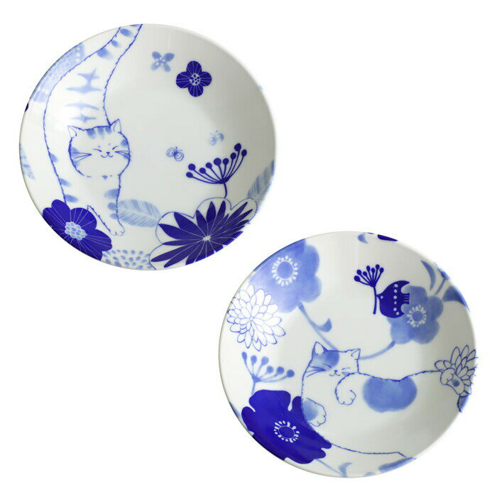 のほほん猫 パン皿 2種【むぎ／そら】美濃焼 単品