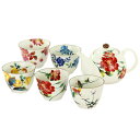 【送料無料】ばら雅5客ポット茶器