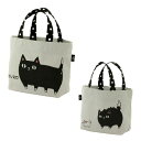 【メール便対応】トートバッグ小 猫3兄弟kuro