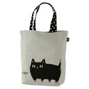 トートバッグ大 猫3兄弟kuro