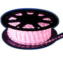 LEDイルミネーションチューブライト10mm*50m 1800球 カット単位1m『ライトピンク』