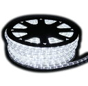 LEDイルミネーションチューブライト13mm*50m 1800球 カット単位2m『ホワイト』パワーコード、エンドキャップ付属