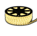 LEDイルミネーションチューブライト13mm*50m 1800球 カット単位2m『イエローゴールド』パワーコード、エンドキャップ付属