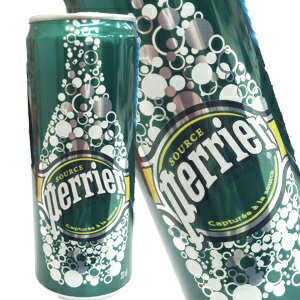 ペリエ[perrier] 炭酸水 ナチュラル【プレーン】 330ml缶 1ケース24本入[水・ミネラルウォーター]【食品と同梱不可】【2～3営業日以内に出荷】【送料無料】