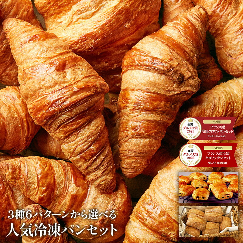 焼きたてパン 3種6パターンから選べる 冷凍パンセット 選り取り［クロワッサン・パンオショコラ・テー