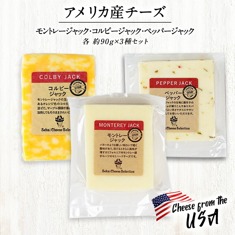 アメリカ産チーズ 各90g×3種セット