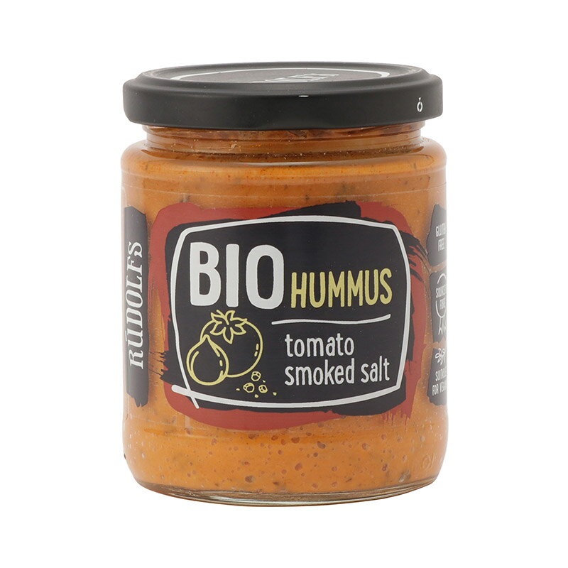 ルードルフス 有機フムス ひよこ豆ディップ トマト＆スモークドソルト 230g［常温/全温度帯可］【1〜2営業日以内に出荷】[賞味期限：2025年5月29日]のサムネイル