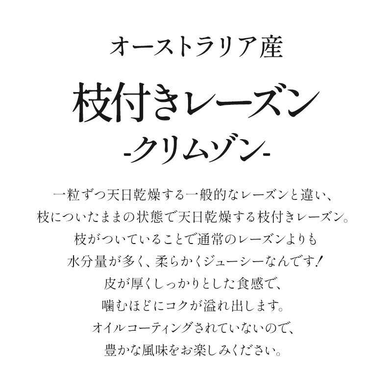 枝付きレーズン クリムゾン 100g［常温/冷蔵も可］【3〜4営業日以内に出荷】[R] 2