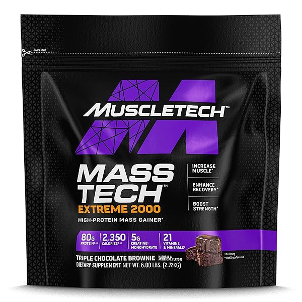 MuscleTech, MASS-TECH（マステック）エクストリーム2020 トリプルチョコレートブラウニー 2.72kg（6ポンド）