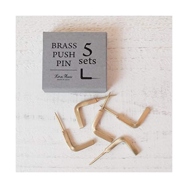 【Horn Please】 by Recreational Vehicle BRASS プッシュピン Lフック 5sets