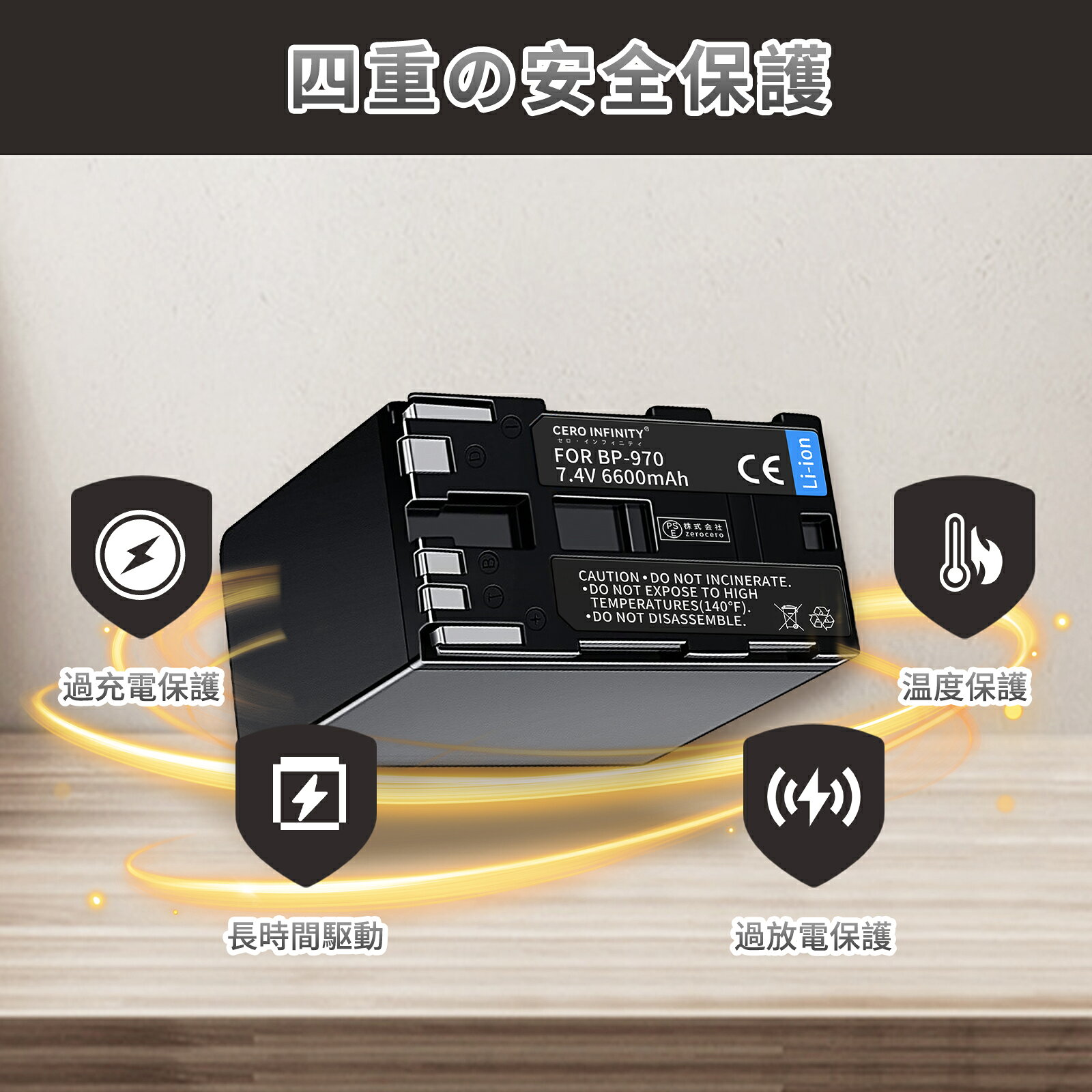 【期間限定 5倍】新品 Canon XF100 互換バッテリー 【6600mAh 7.4V】 対応用 1年保...