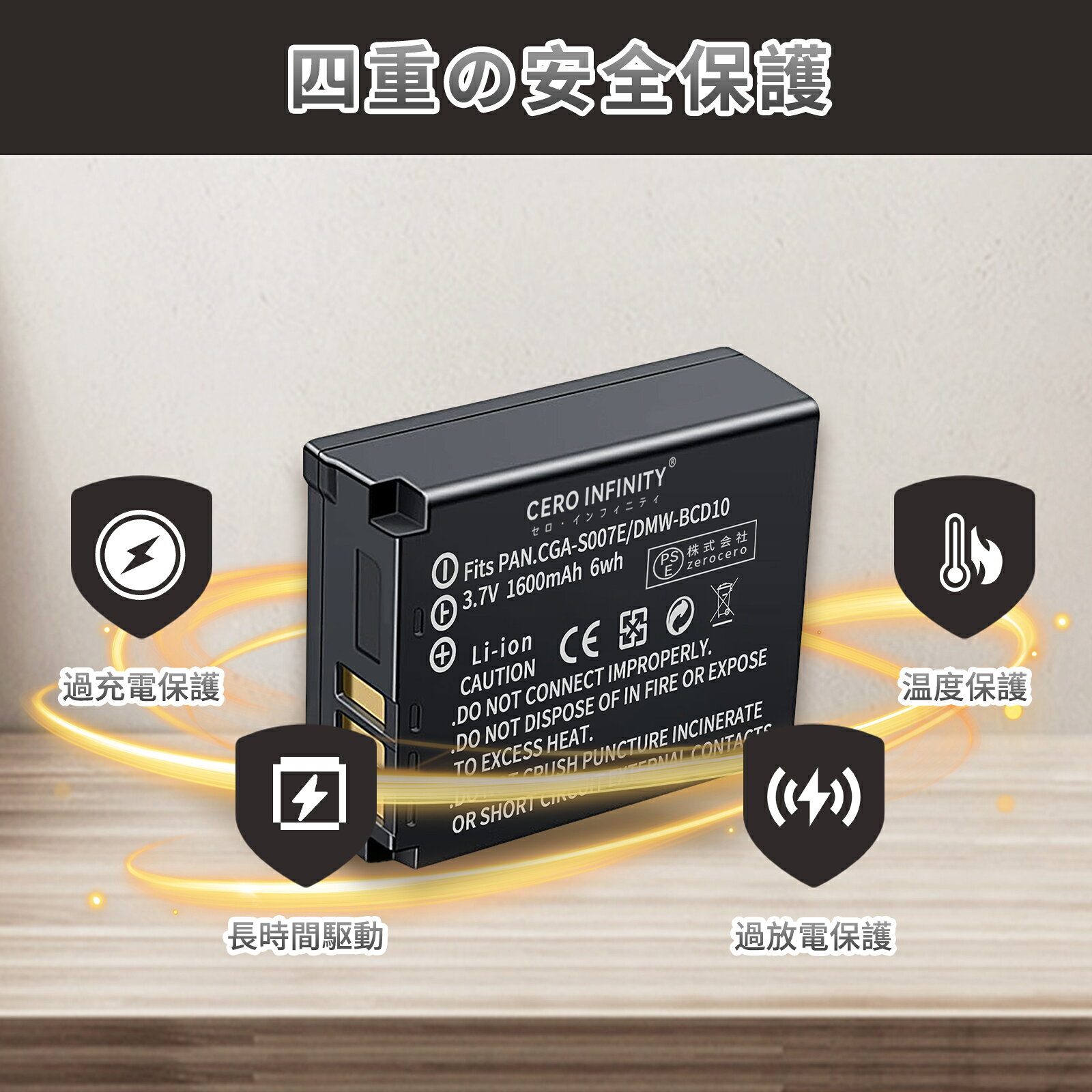 【P10倍&420円OFF】【1600mAh大容量】新品 PANASONIC DMC-TZ2 互換バッテリー 【16...