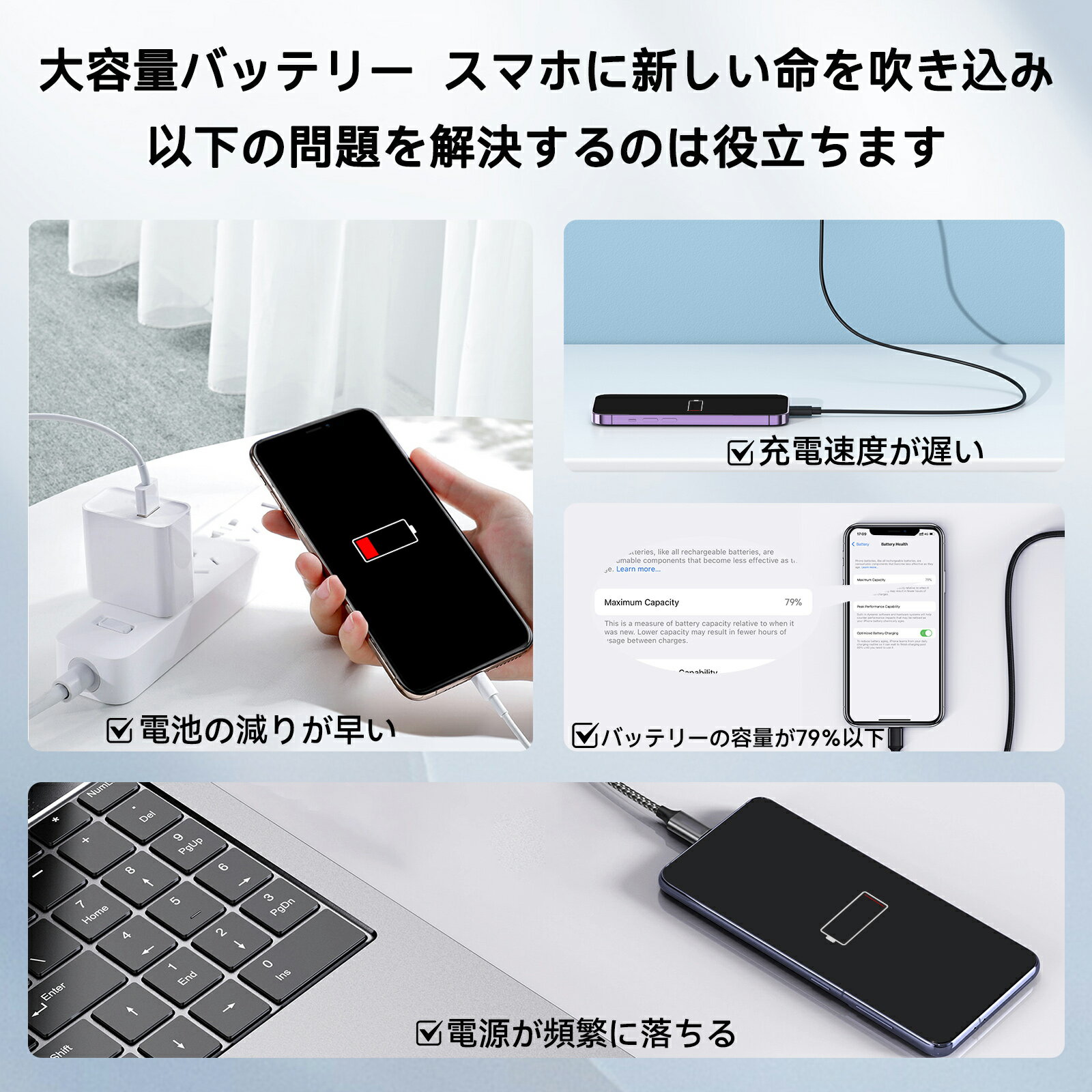 【600円OFFクーポン+P10倍】新品 XIAOMI MIX FOLD 2 foldable phone 互換バッテリー【1960mAh 3.89V】対応用 1年保証 高性能 PSE認証 互換バッテリパック YGB 2025GB-ZEJP