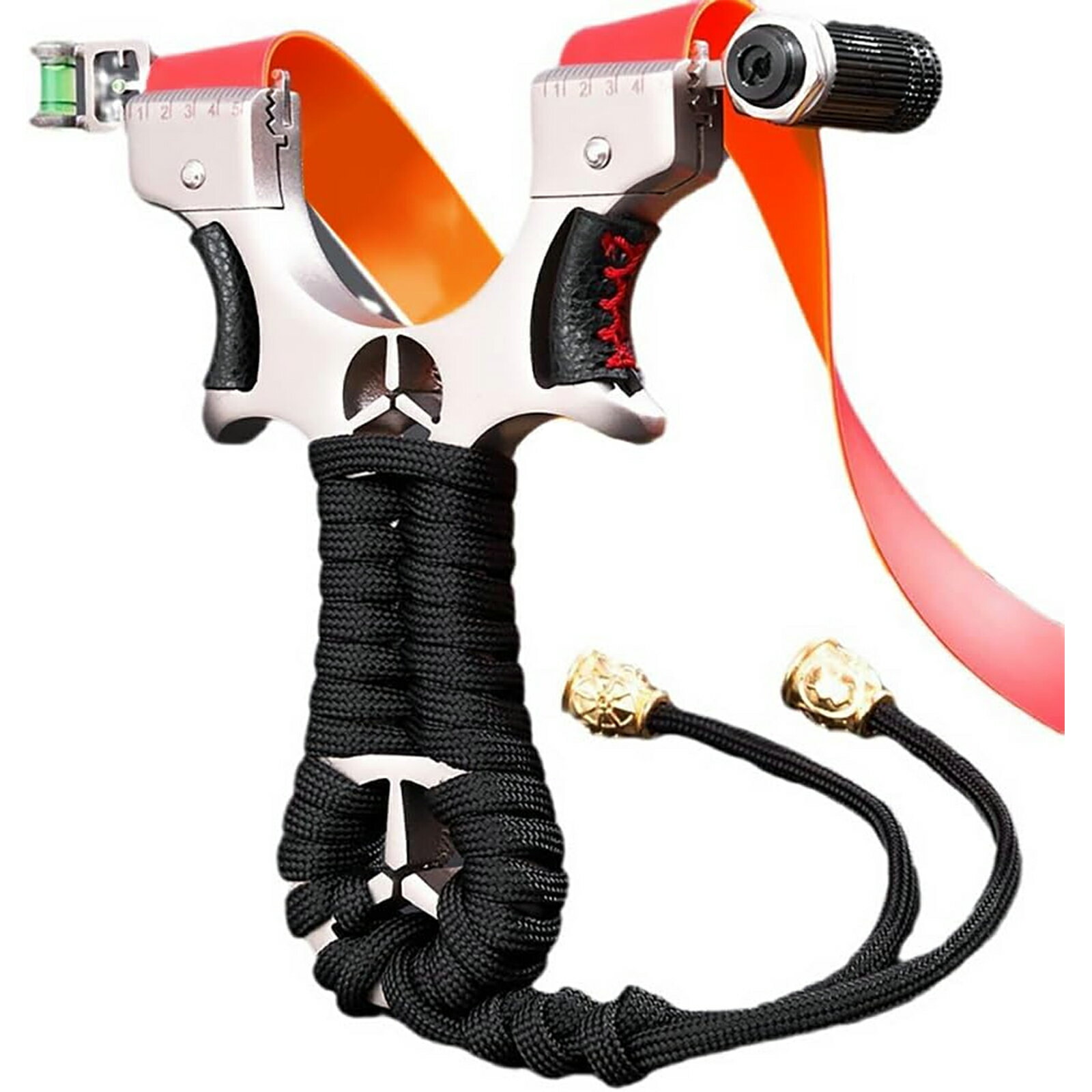 スリングショット 動物撃退器 害獣・害虫対策器 アルミニウム製金属 パチンコ 補助赤外線、水準器付き..