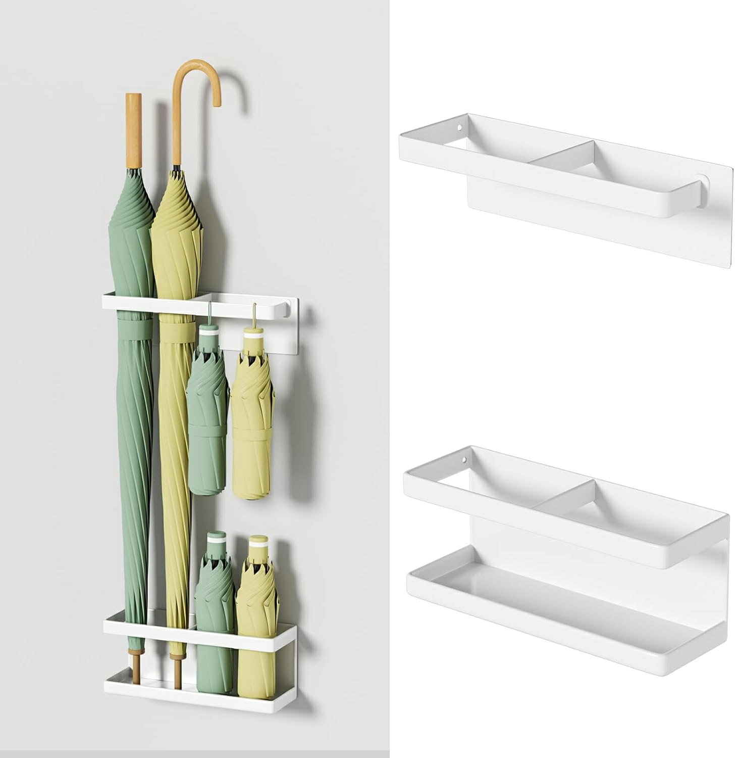 【期間限定 5倍】傘立て マグネット フック付き アンブレラスタンド 玄関収納 傘入れ トレー付き 多機..