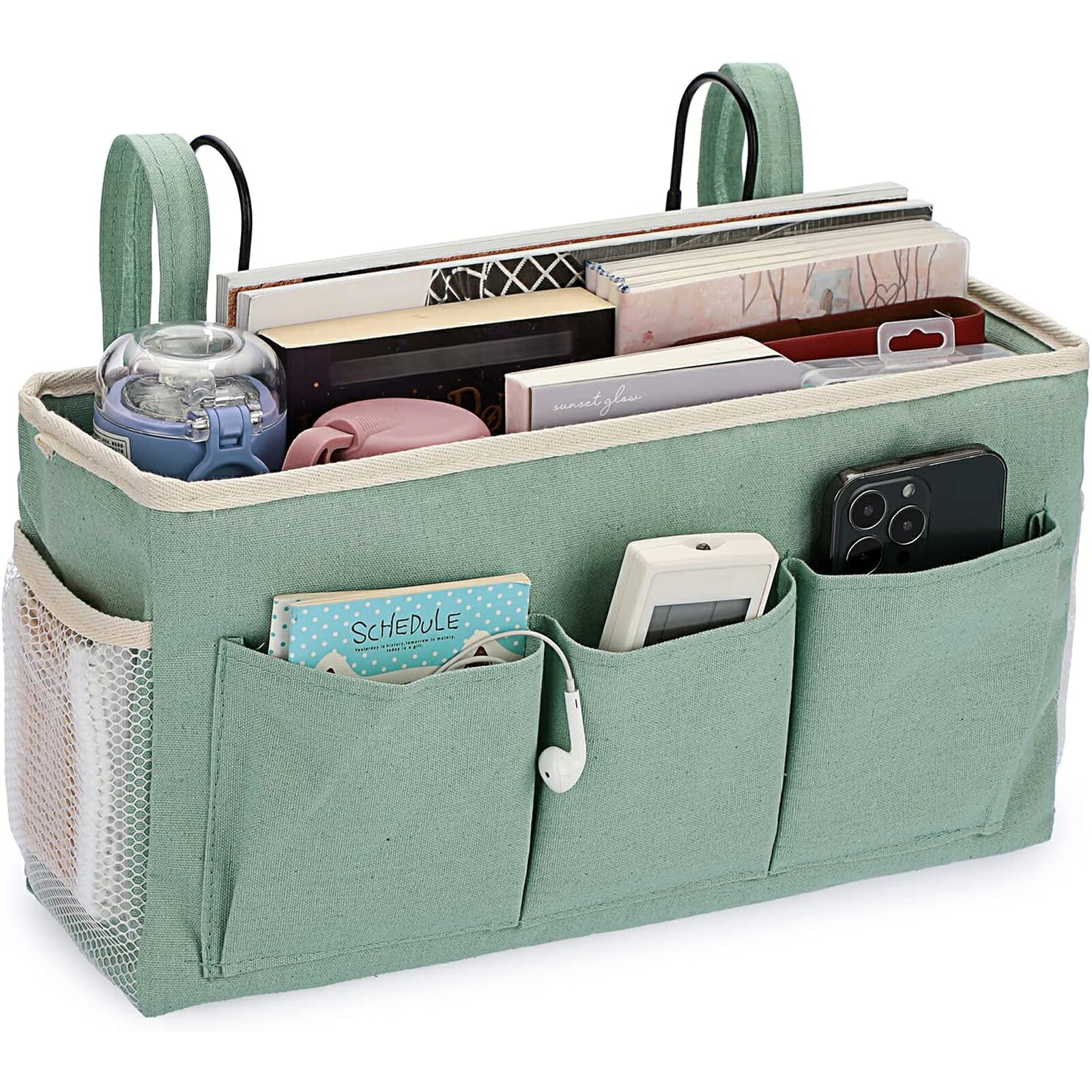 【期間限定 5倍】ベッドサイドキャディ/ベッドサイドストレージバッグ ハンギングオーガナイザー 二段..