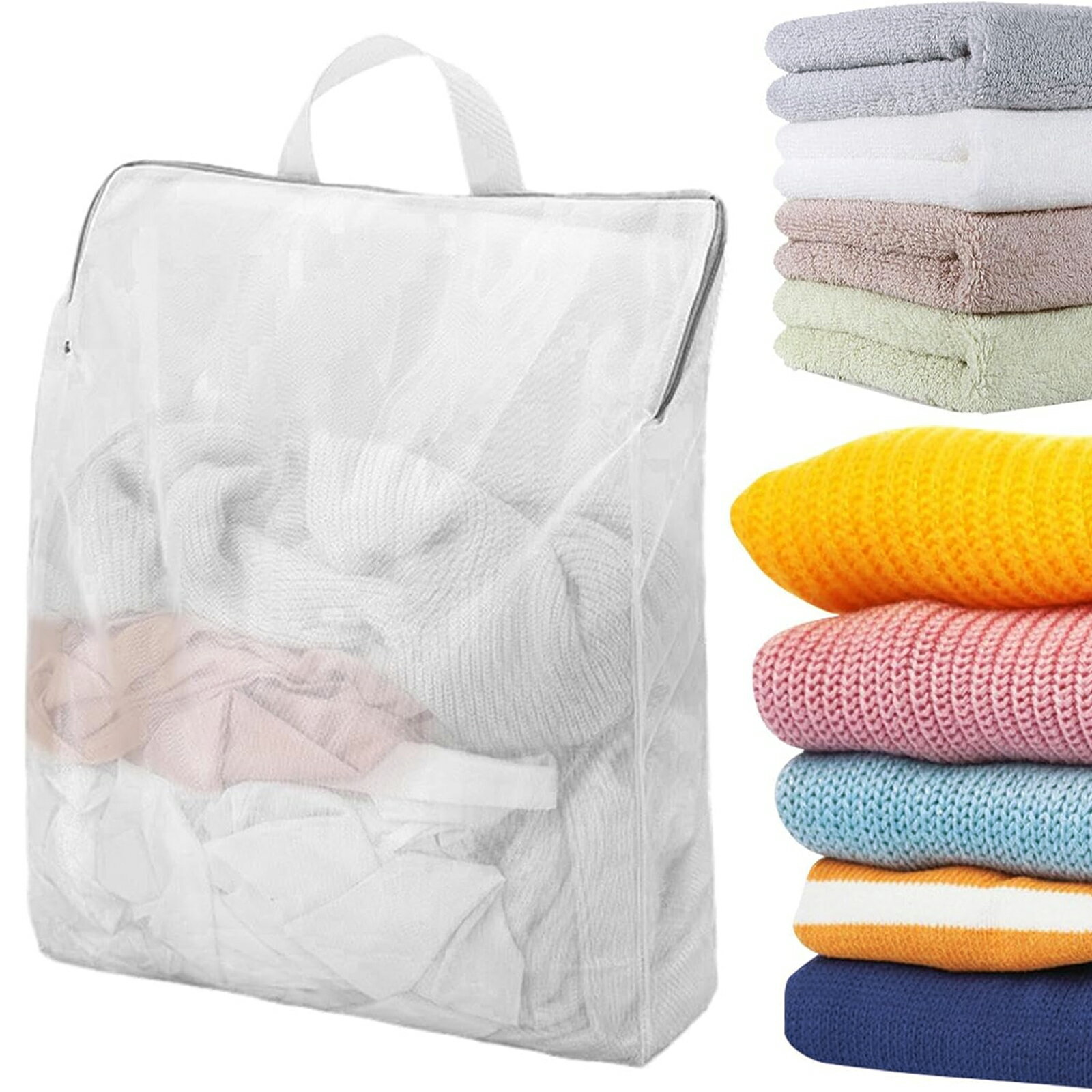 メッシュランドリーバッグ デリケート製品用メッシュランドリーバッグ,巻き防止ジッパー付きハニカムデリケートランドリーバッグ - 洗濯ネットメッシュウォッシュ洗濯バッグ、 1週間分の衣類が入る大容量なので旅行者にも最適です 洗濯機用ランジェリーウォッシュバッグ