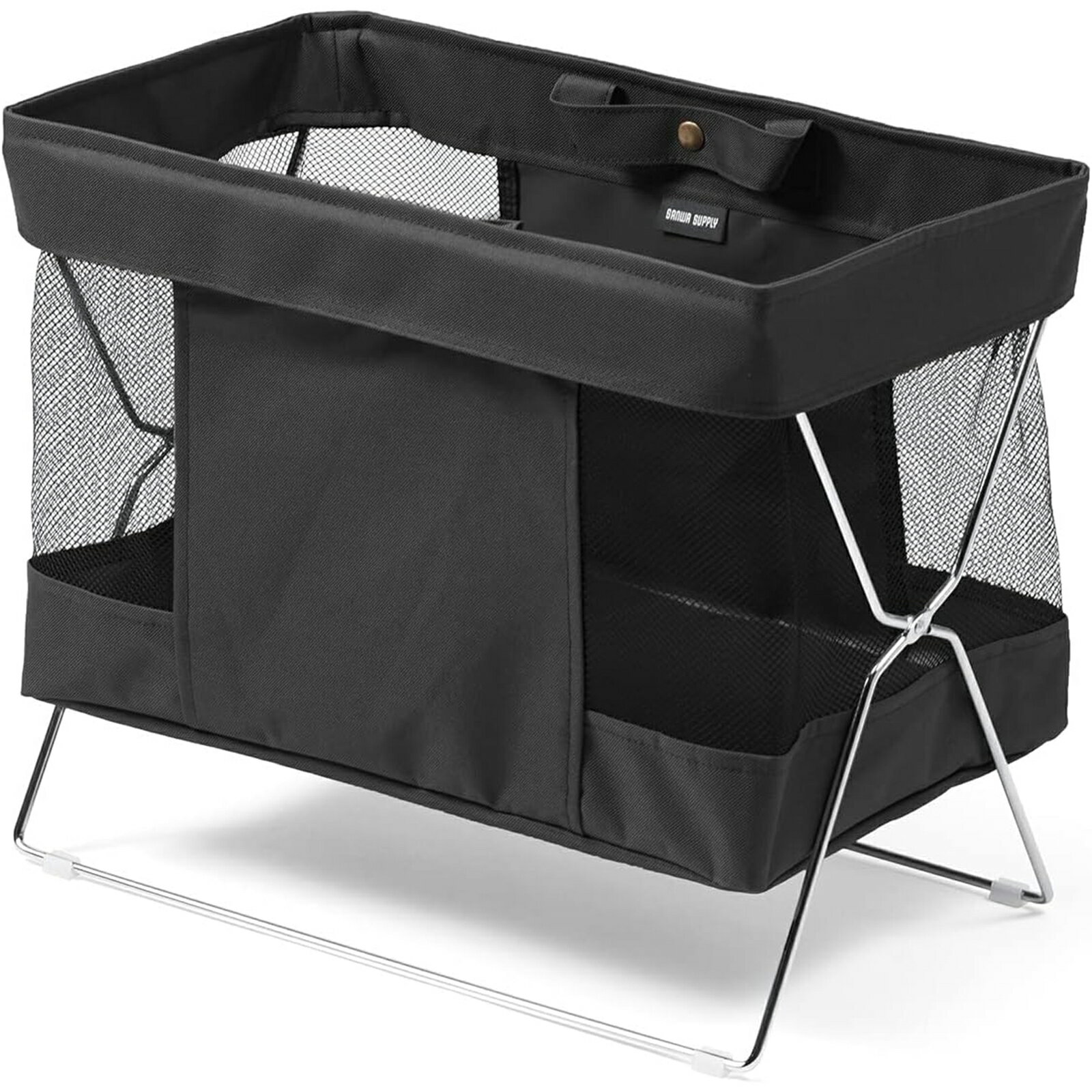 【期間限定 5倍】収納ボックス 折りたたみ カバン置き 幅46.5×奥行26.5cm×高さ39.5cm 机下収納 ブラッ..