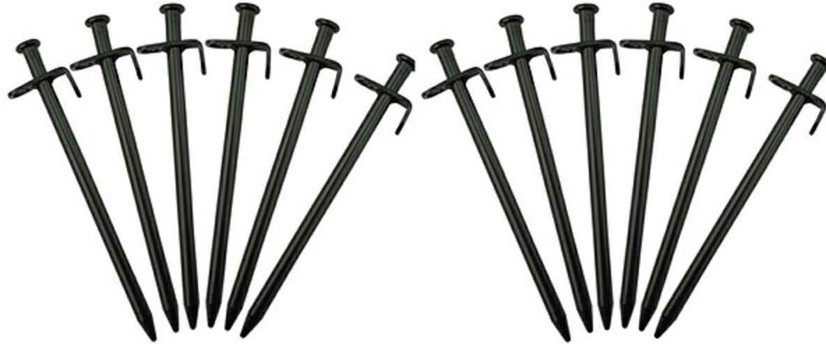 送料無料 テント ペグ テーク 30CM 12本セット スチール タープ キャンプ設営用具 アウトドア 釘 打ち込み 固定